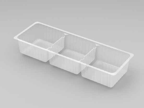 3 Cavity Square Tray
